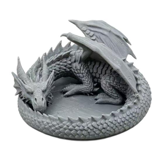 Фантастическое Существо Фигурка 3D Печатный Дракон Поднос для Украшений, Свернутая Чаша для Ключей, Настольный Органайзер-Украшение для Серёг Ожерелий, Креативный Декор