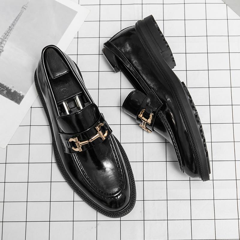 Men Casual Business Dress Shoes Stylish Elegantes Casual Leather Loafers Lace-Up Office Low Heel Shoes Men Outdoor Driving Shoe