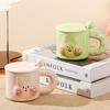 High-Value Rabbit Ceramic Cup With Lid Household Cute Couple Water Cup Creative Gift Souvenir