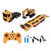 RC Semi Truck Excavator Toy Set Educational Dual Remote Control Battery Powered 2 In 1 Construction