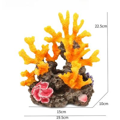 Имитация кораллов Декорация Домик-укрытие Риф Каменная горка Искусственные кораллы Смола Аквариум Ландшафтный набор Декорация для аквариума