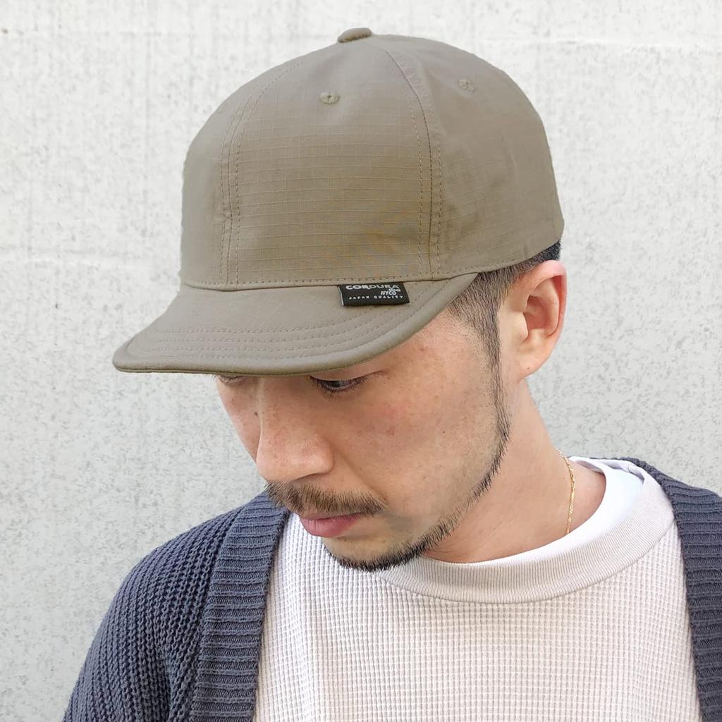 Basic Enchi Cordura NYCO Short Japanese Stretch Short One Size Fits Beige Cap, Cordura, Fabric, Ripstop, Hat, Brim, Men's, Women's, All,