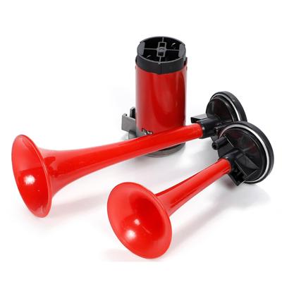 Двойной воздушный сигнал с компрессором, 12 В, Звук Ferrari, Yankee Horn, Труба, Двойной (красный)