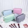 Portable Stripe Makeup Bag for Women Girl Beauty Handheld Portable Cosmetic Storage Bag Waterproof Women's Phone Case