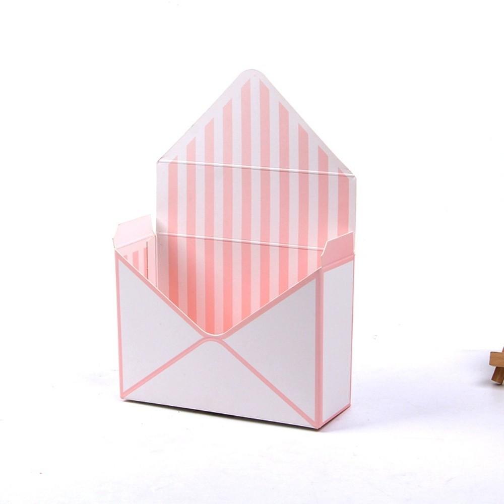 New Folding Valentine Envelope Boxes Empty Stripes Flower Bouquet Package DIY Flower Bouquet Paper Boxes Valentine's Day