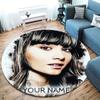 Aitana Custom Name Round Area Rug,Carpet Rug for Living Room Bedroom Sofa Playroom Decor,Non-slip Floor Mat