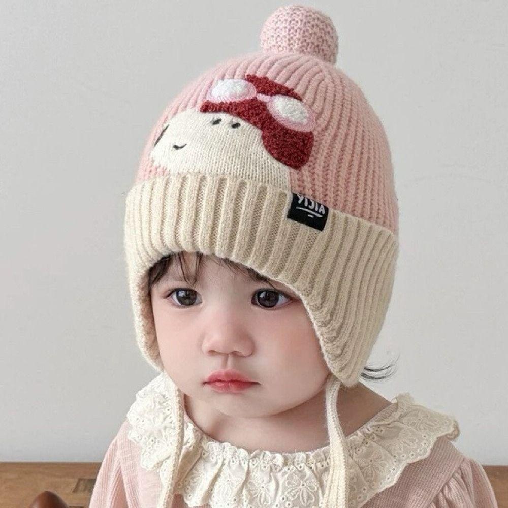 Cold Proof Children Hat Cute Cartoon Warm Knitted Hat New Ear Protection Hat Children