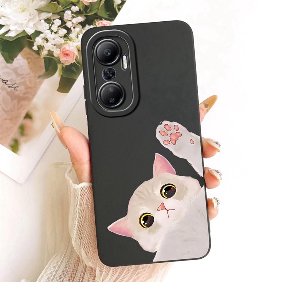For Infinix Hot 20 20Play Cute Cat Flower Cartoon Phone Case For Infinix Hot 20 Play Hot20 4G Soft Silicone Covers Bumpers