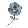 Vintage Sweet Rhinestone Floral Brooches Rose Breastpin Men Suit Shawl Lapel Pins Groom Wedding Dinner Brooch Accessory Gift