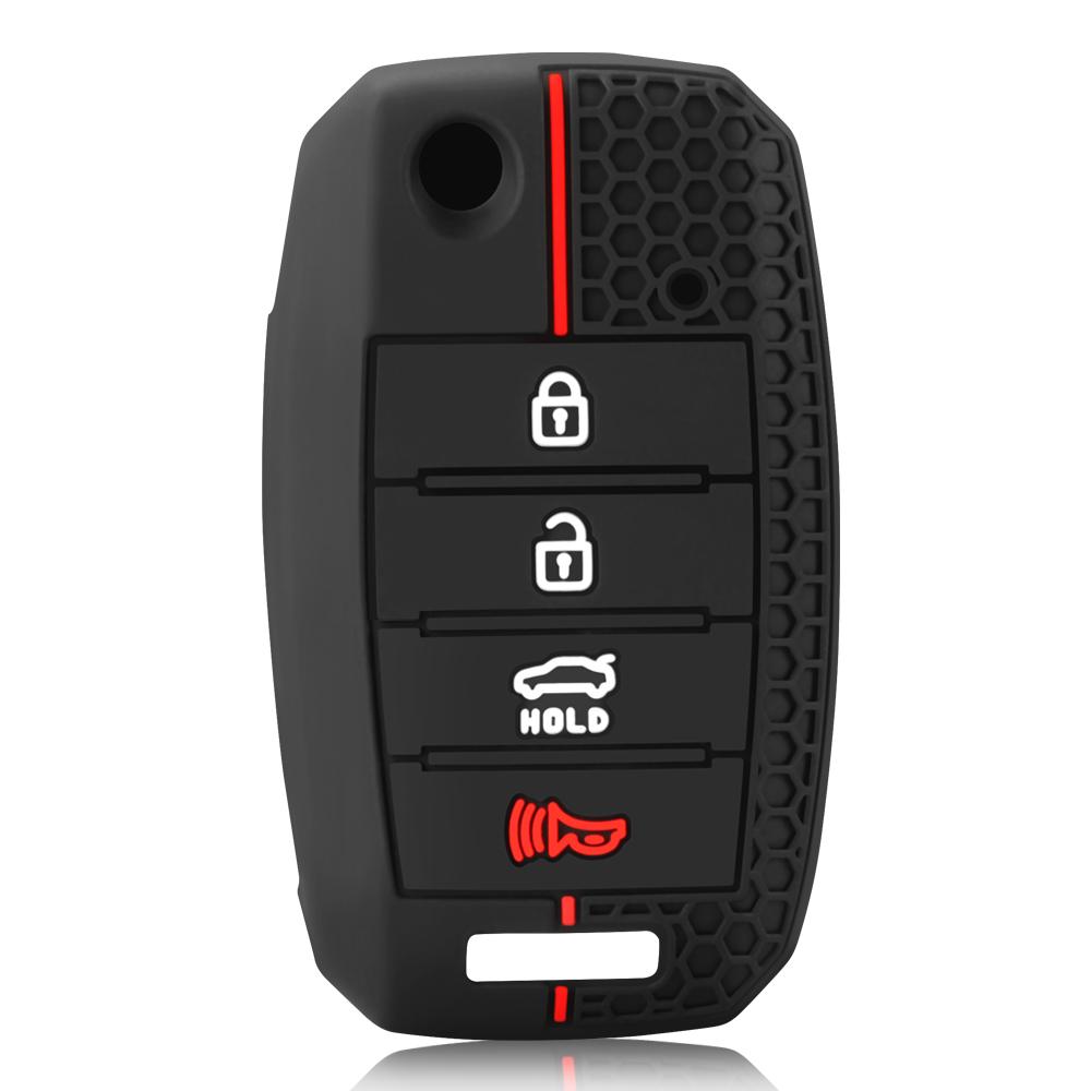 Силиконовый чехол для автомобильного ключа с 2/3/4 кнопками для Kia Carens Ceed Sorento Optima Picanto Rio Soul Cerato Forte Sportage, чехол-брелок