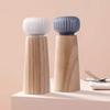 Salt And Pepper Mill Set - Wood And Ceramic Pepper Grinder Spice Mill With Adjustable Coarseness, 17.5 Cm (with Tray) - shang jue