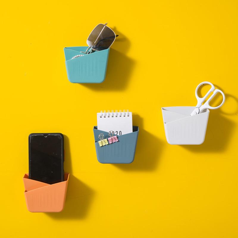 Настенный ящик для хранения пульта дистанционного управления Ящик для хранения мобильного телефона Настенная полка для ванной комнаты Домашний органайзер для стола