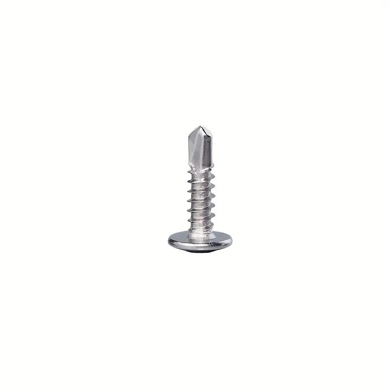 100 шт. Саморезы из нержавеющей стали с круглой головкой и средними саморезами, винты с крестообразной головкой и накладкой для хвостовика сверла Warsaw Dovetai