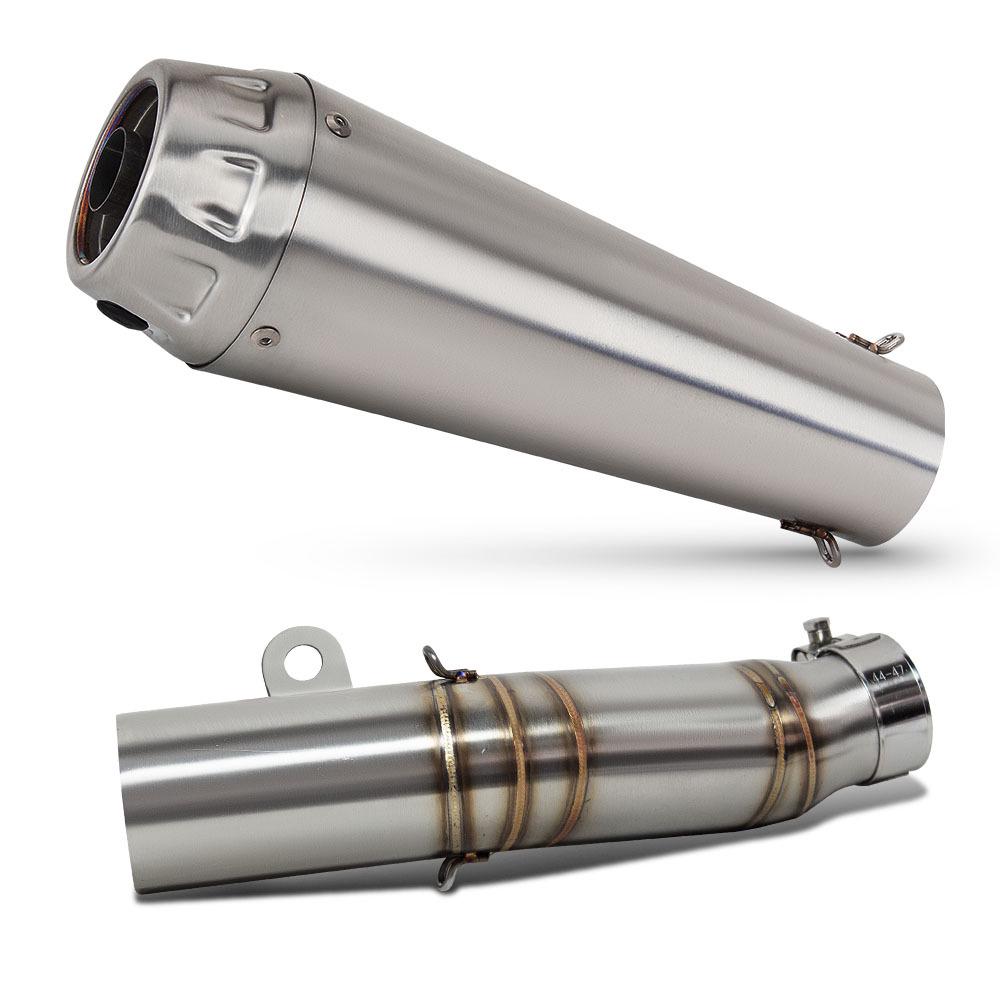 ARROW R6 Stainless Steel Motorcycle Exhaust Mid-Pipe with Baseball Tailpipe (2006-2025).