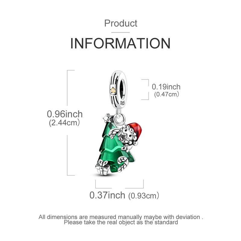 Winter 925 Sterling Silver Original Christmas Charms Bead Pendant Fit Original Bracelet Necklace For Women DIY Jelwelry Gift