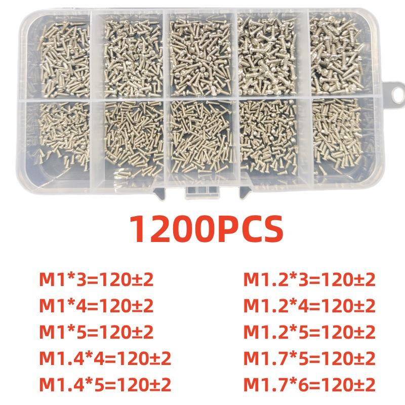 600/1200 шт. Мини-саморезы с крестообразным шлицем, набор для классификации, аксессуары для самостоятельного изготовления
