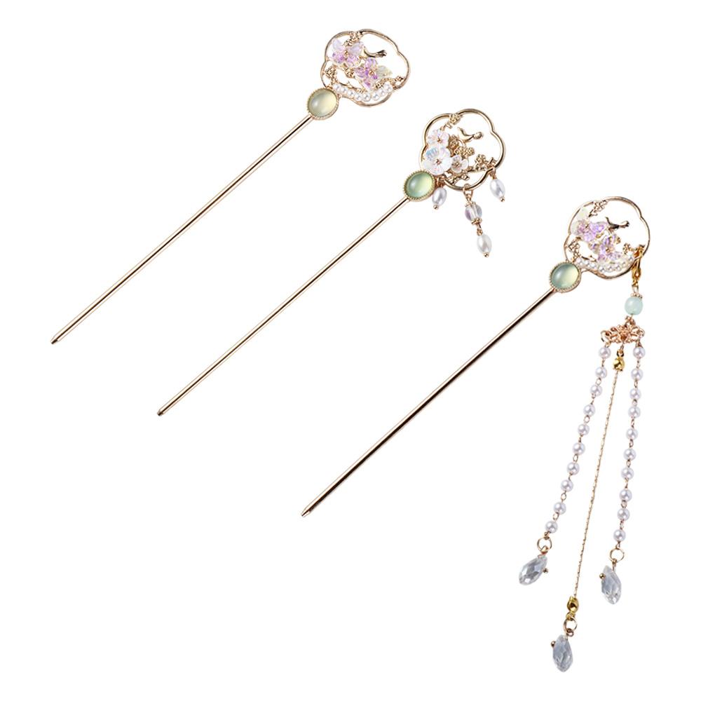 Decoration Elegant Ancient Hair Stick Women Tassel Hair Stick Chinese Style Hair Fork Headdress