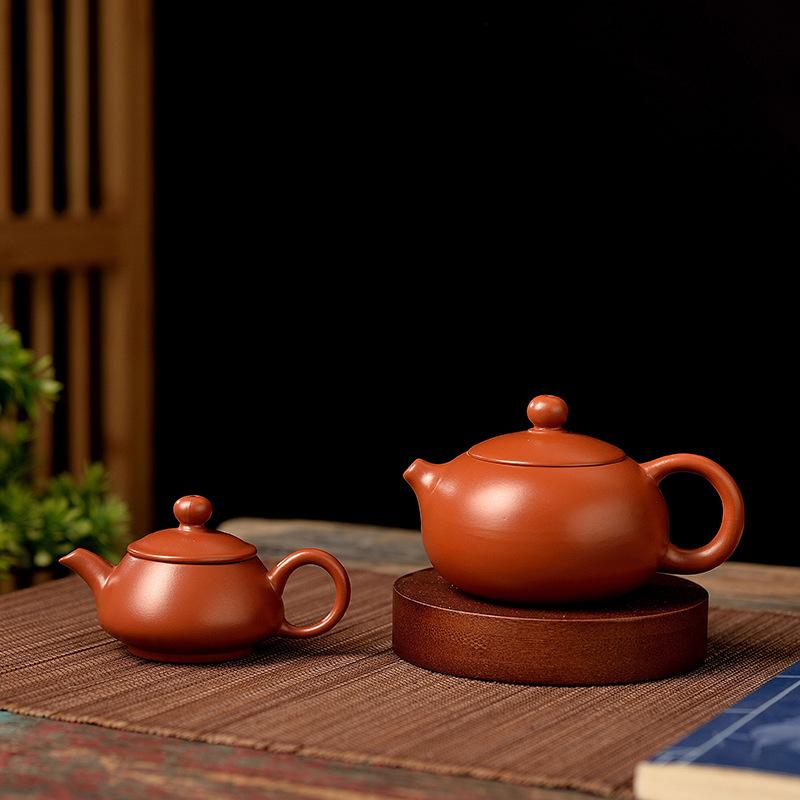 Чайник ручной работы, вытянутый вручную из киноварной глины, чайник из фиолетового песка Сиши, бамбуковый сустав, каменный ковш, набор для чая Кунг-фу