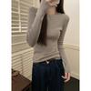 Slim-fit Crew Neck Basic Knitted Bottoming Shirt Women's Spring Simple and Versatile Long-sleeved Inner Top Sweater