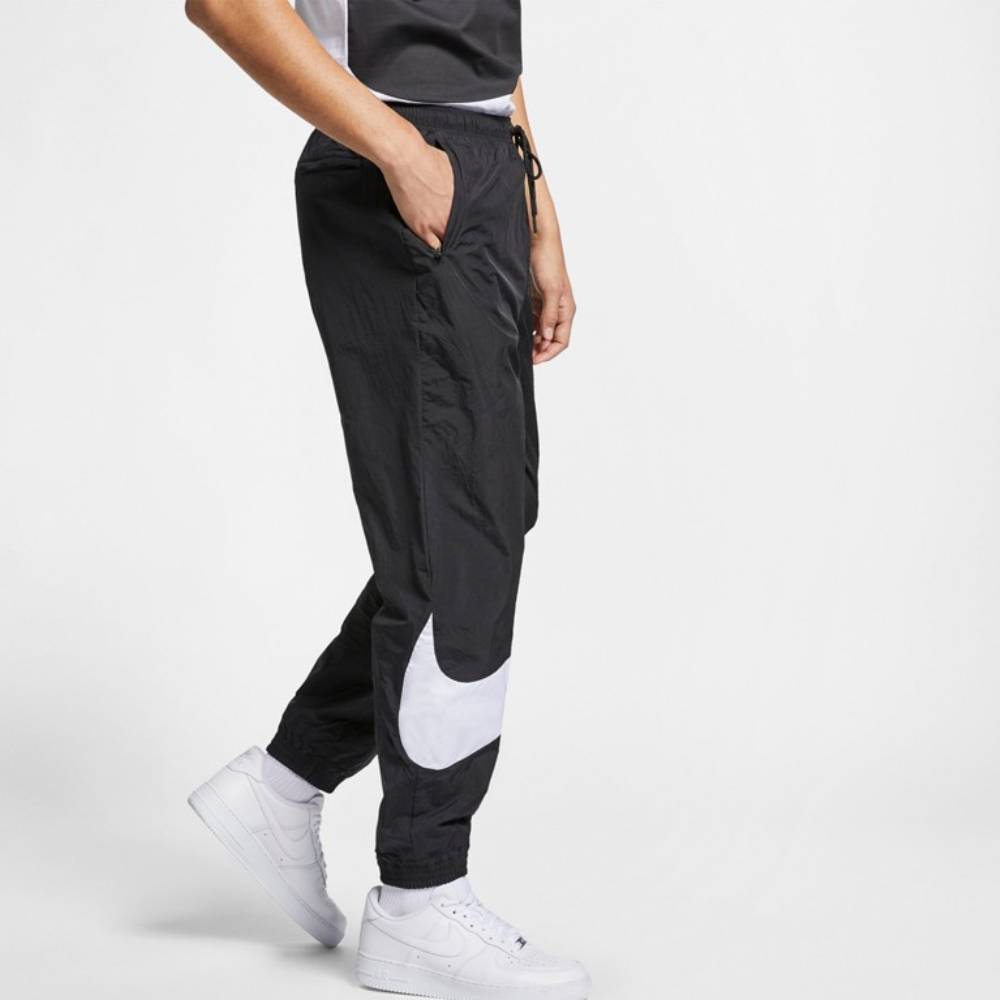 Nike Свободные вязаные джоггеры Big Swoosh со средней посадкой, мужские брюки, черные AR9895-010