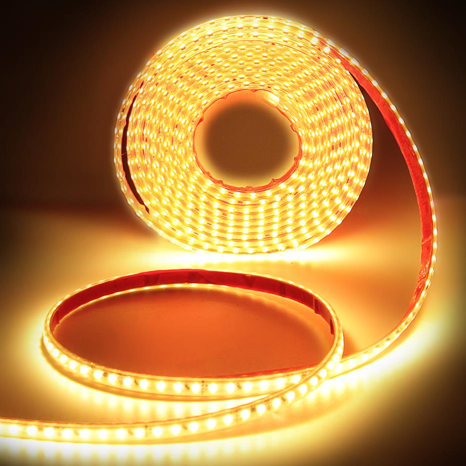 AC 220V Adhesive LED Strip Light with EU Plug Super Bright Led Tape IP67 Waterproof Flexible Ribbon for Outdoor Lighting Decor 4