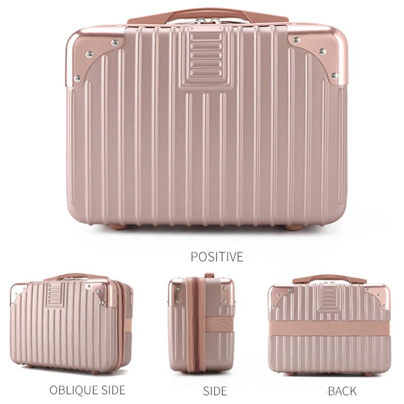 14 Inch Mini Travel Cosmetic Case Suitcase Makeup Storage Box Large Capacity