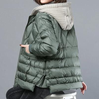 Корейские парки с капюшоном, угловатой сеткой, верхняя одежда, женская мода, хлопковое пальто с наполнителем, зимнее, женское, с длинными рукавами, пуховое хлопковое пальто