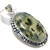Подвеска из серебра 925 пробы с натуральным пренитом, ручная работа, 2,44 дюйма i2f37