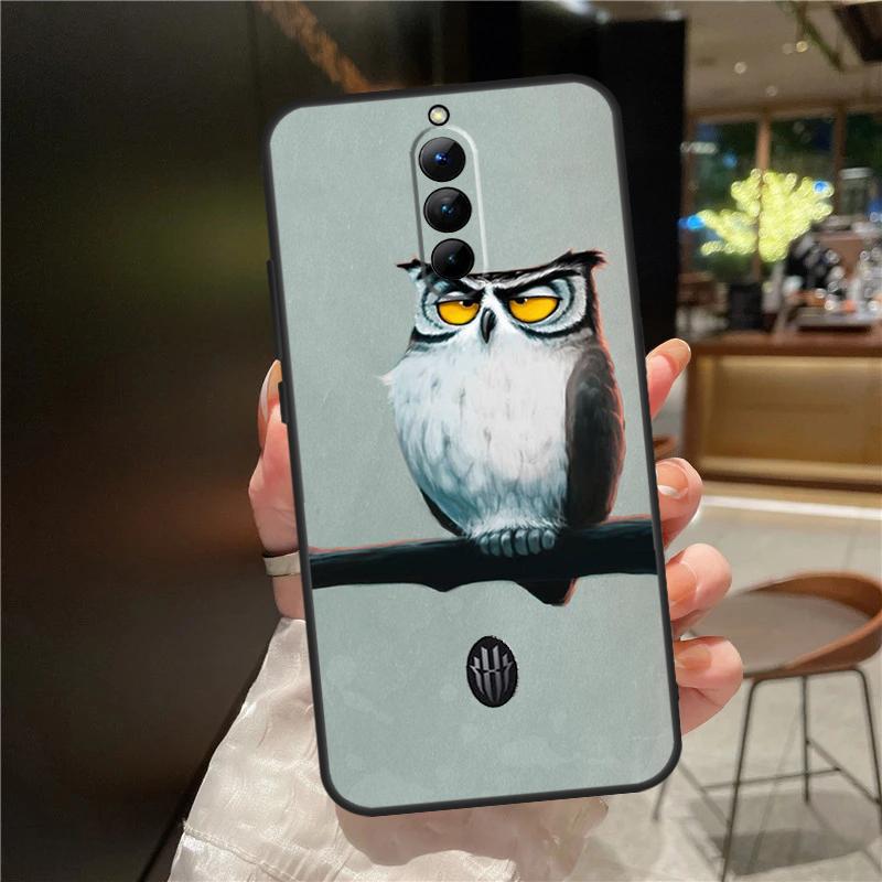 Cute Owl Cartoon Case For Red Magic 9 8S 8 Pro Plus Cover For ZTE Nubia Red Magic 6S 7S 6 7 Pro 6R 5S 5G