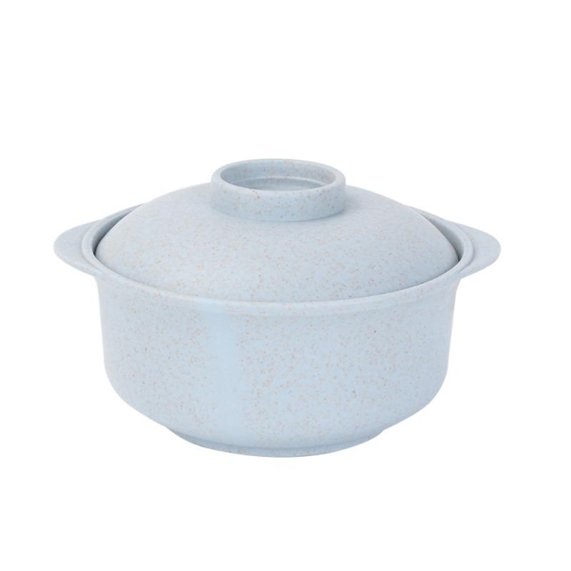 Wheat Fiber Non-stick Pan, Frying Pan, Pancake Pan, Snow Flat Frying Pan, Steaming and Boiling Milk, Breakfast Cereal Pan with Lid Set