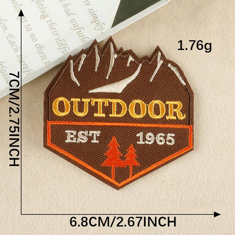 Outdoor Camping Embroidery Patch Iron On Patches For Clothing Thermoadhesive Patches On Clothes DIY Badges Applique On Jacket