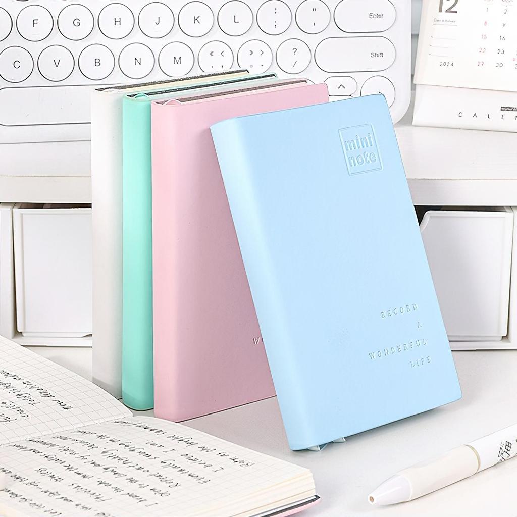 Кремовый цвет Мини-заметка Портативный Memo 96 Листов Чистые Внутренние Страницы Записи Блокнот Для Офиса Школы Штамп