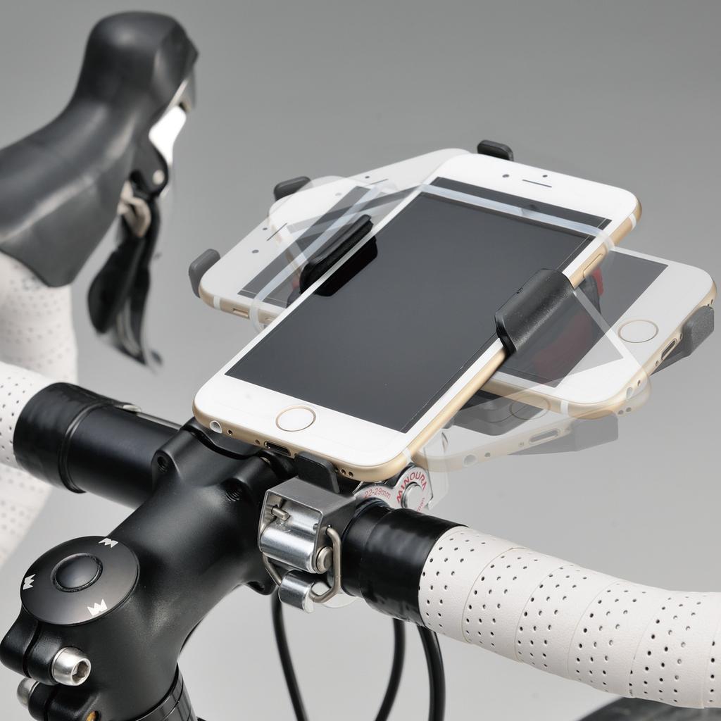 MINOURA Велосипедный держатель для смартфона SM-зажим Подходит Черный iH-220-STD Держатель, Характеристики, Стандартный, 22,2-28,6 мм,