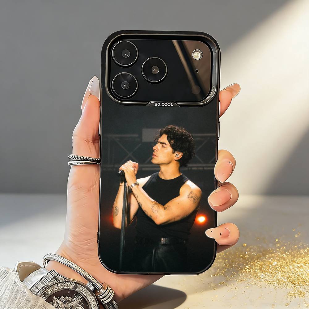 Чехол для телефона Joe J-Jonas Singer для iPhone 17, 16, 15, 14, 13, 12, 11, Pro, MAX Серый Матовый Силиконовый Черный Чехол