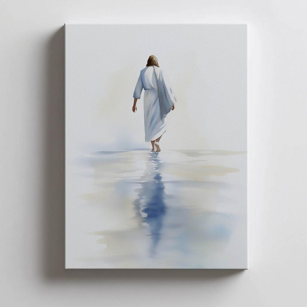 Jesus Walking On Water Jesus Walking On Water, 50X70 Cm, Unframed, Premium Canvas On Stretcher