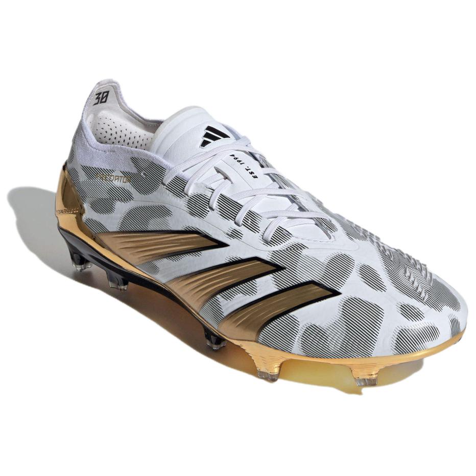 Adidas Predator Elite FG Player Pack - белые золотые кроссовки унисекс Cloud-White Core-Black Gold-Metallic ID0698