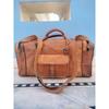 Genuine Goat Leather Men's Travel Vintage Overnight Weekend Handmade Duffle Bag