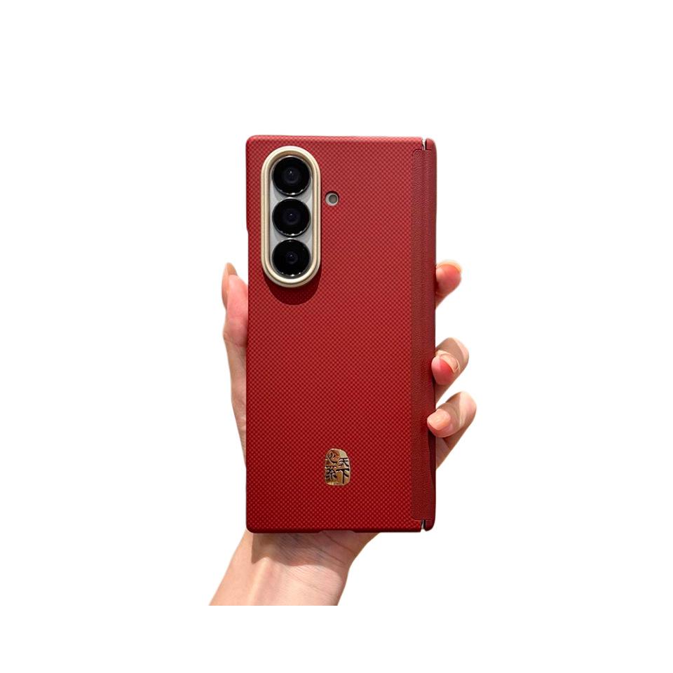 Применимо к чехлу для складного мобильного телефона Samsung zfold1 w11 с рисунком из углеродного волокна FOLD1/1 двойная центральная ось противоударный жесткий чехол