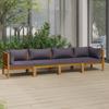VidaXL 4-seater Garden Sofa with Cushion Solid Acacia Wood
