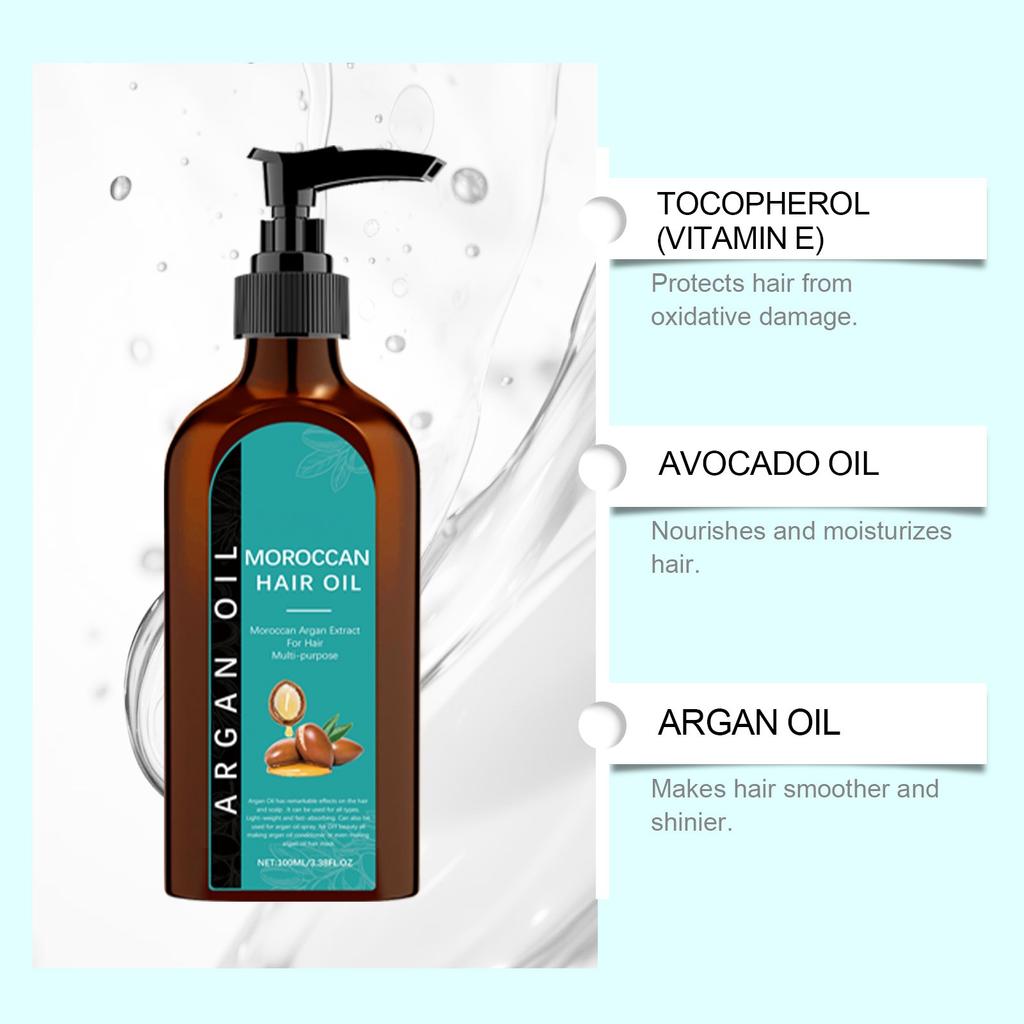 Масло для ухода за волосами, нежное и питательное, мягкие и увлажняющие волосы, ежедневный уход и масло для ухода 100 мл