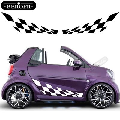 Виниловые наклейки на боковую решетку двери автомобиля для Mercedes Benz Smart Fortwo W453 W451, гоночные наклейки для декора кузова автомобиля, аксессуары, 2 шт.