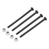 Набор винтов для радиоуправляемой машины, 4 шт., сталь, черный, серебристый, гайки, аксессуары для радиоуправляемой машины для WLtoys 144010