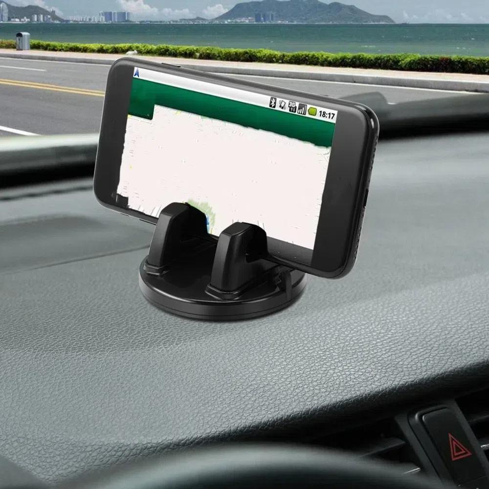 С зажимом для кабеля, автомобильный держатель для телефона, вращающееся на 360 градусов основание, автомобильный держатель для GPS-навигатора и телефона в машину