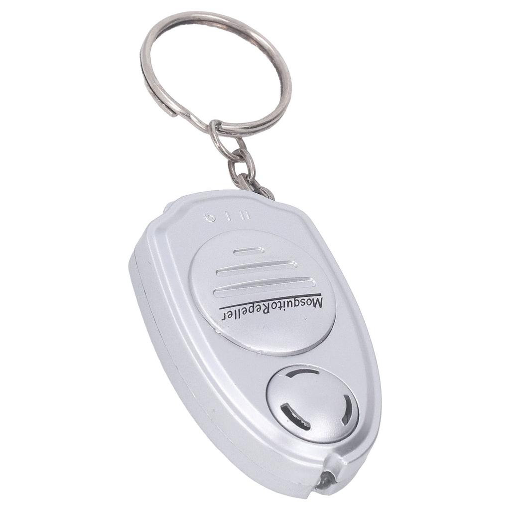 Ultrasonic Mosquito Repeller Mini Safe Radiation Noise Free Silver Electronic Insect Repeller with Keyring