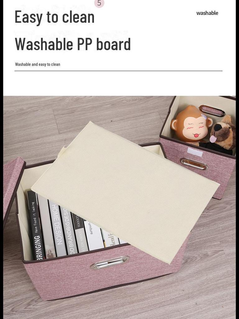 Ящик для хранения одежды: Ткань из хлопка и льна, для шкафа-купе