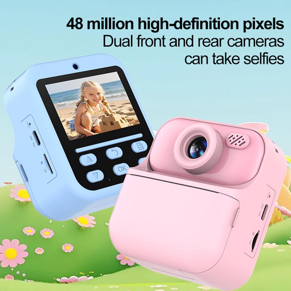 Камера мгновенной печати HD Цифровая камера 2,4 дюйма Видеоцифровая камера Портативная цифровая камера для девочек и мальчиков Подарки на день рождения