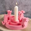 Angel Bunny Decorative Plug Candle Holder Silicone Mold DIY Handmade 4-Hole Aromath Candle Casting Resin Mold Easter Insert Deco