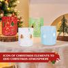 Hand Painted Christmas Juice Glasses 450ml Heat Resistant Coffee Mug Milk Juice Beer Cup Dining Table Decoration Cup