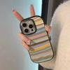 Полноэкранный силиконовый чехол для телефона с цветными полосками Для iPhone 15 14 13 Pro Max 13 12 11 Pro X XR XS MAX 7 8 Plus Мультяшные чехлы Y2k