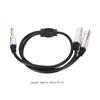 6.35mm Mono Male Plug to Dual 6.35mm Female Signal Audio Cable  for Audio System